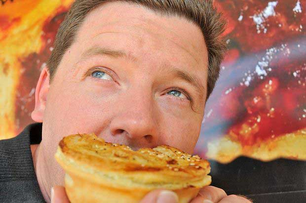 They’re off and racing in Gympie’s Beefy’s pie eating competition