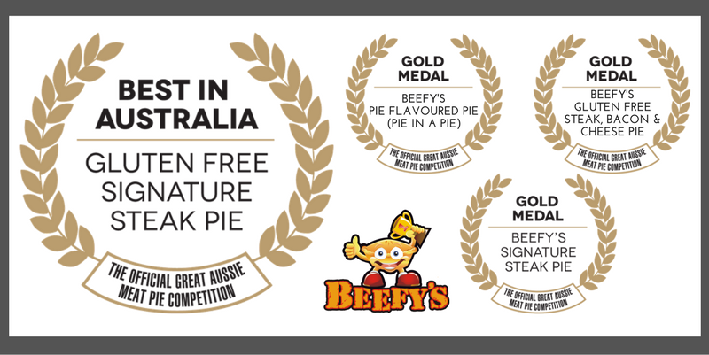 It’s four GOLD medals for Beefy’s in The Official Great Aussie Pie Competition