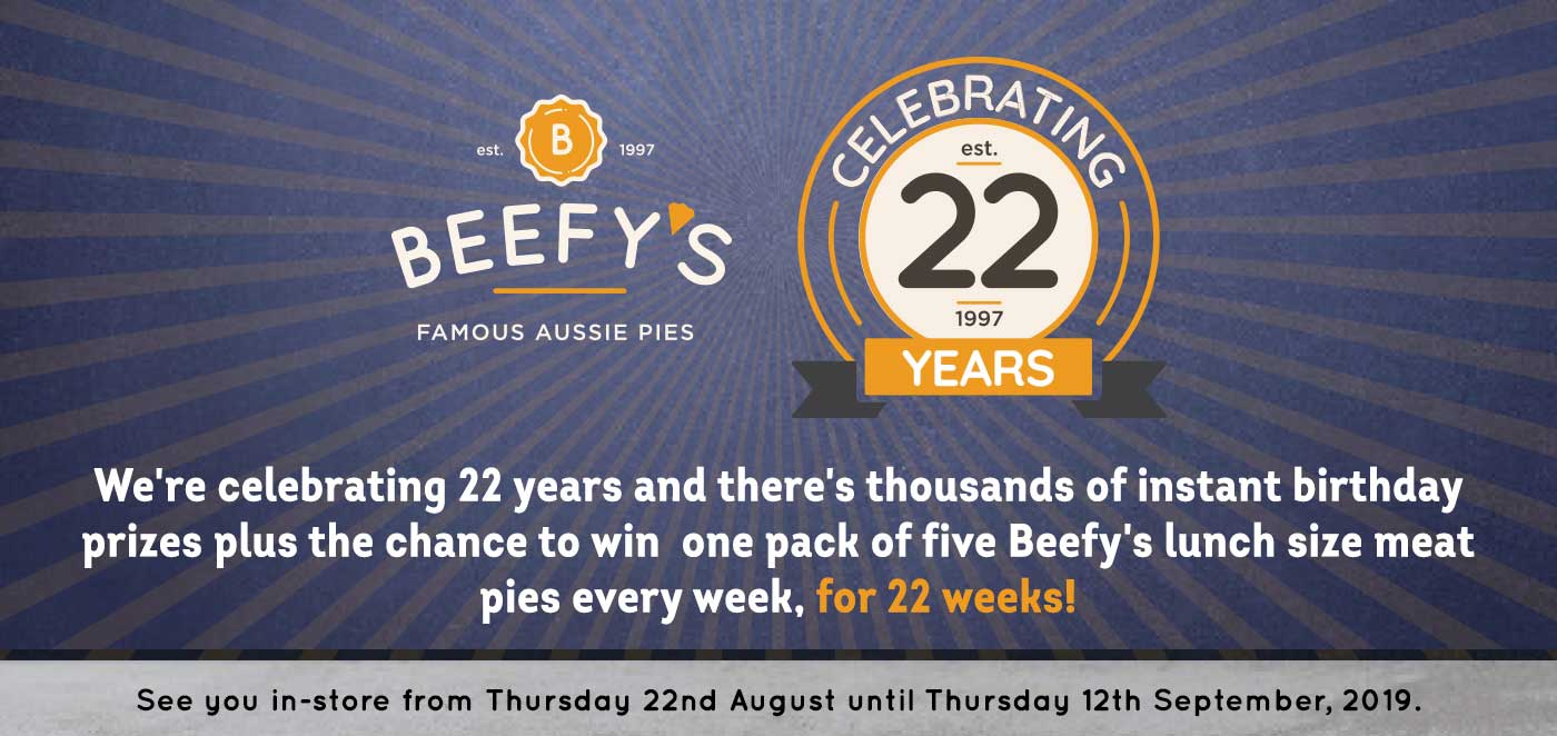 5000-Pie Giveaway to Celebrate Beefy’s Turning 22